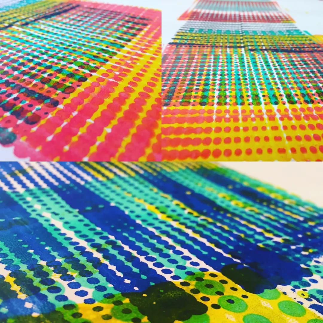 Yang Ye的絲網印刷實驗過程